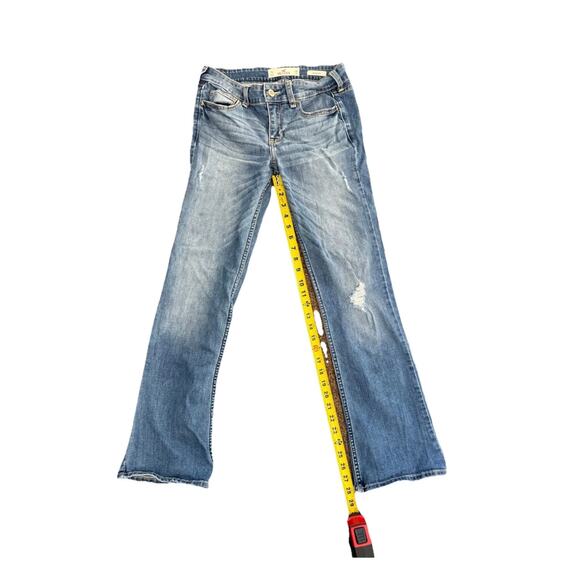 Hollister Jeans Womens 7S Blue Low Rise Bootcut Distressed Classic Stretch 29x30 - Picture 6 of 7